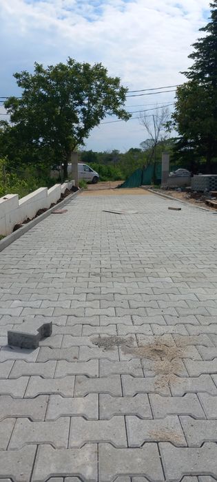 Редене на гранитни павета, бетонни павета, бордюр, тротоарни плочии др