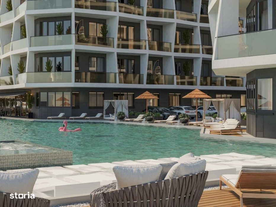 Apartament in complex rezidential cu piscina si vedere catre lac