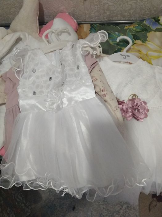 Платья детские 6-12 м
