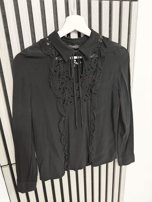 Bluza Zara neagra camasa negru intens xs