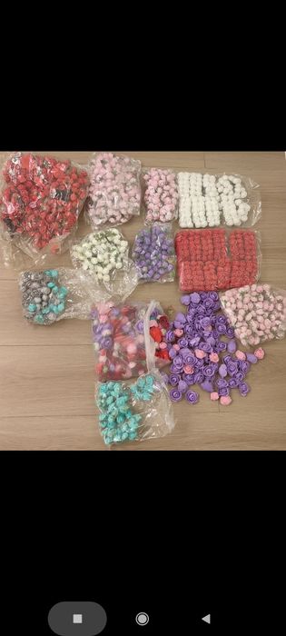 Всё для рукоделия. Коробки, розочки из фоамирана нескольких размеров .