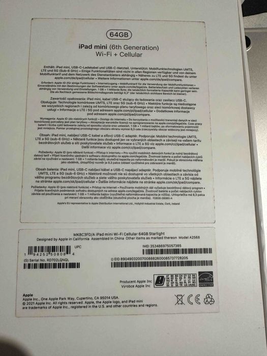 Продавам i Pad 6 mini celular