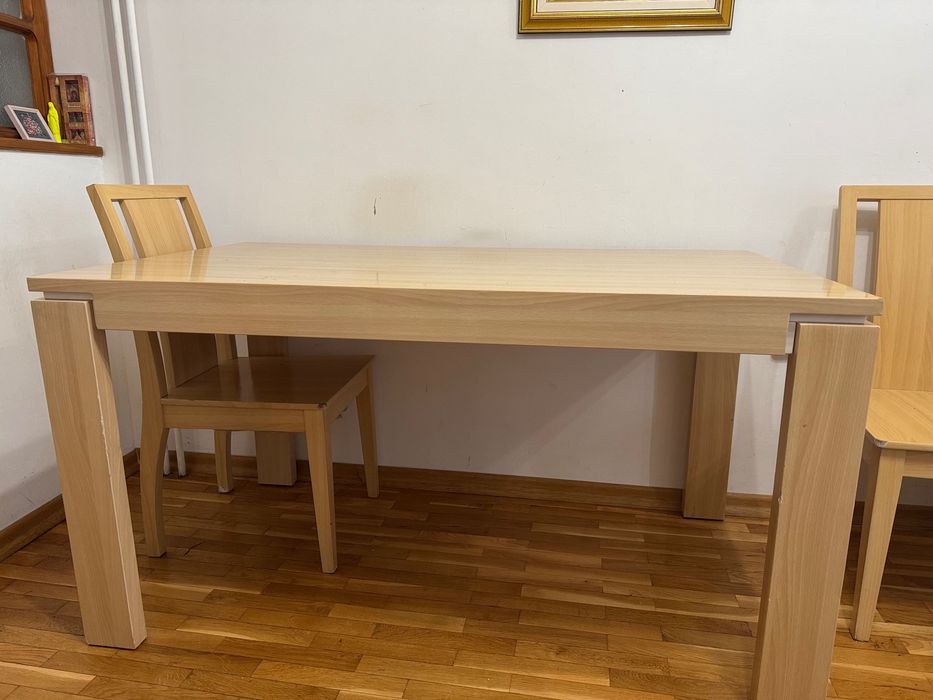 Маса за хранене, с 6 стола