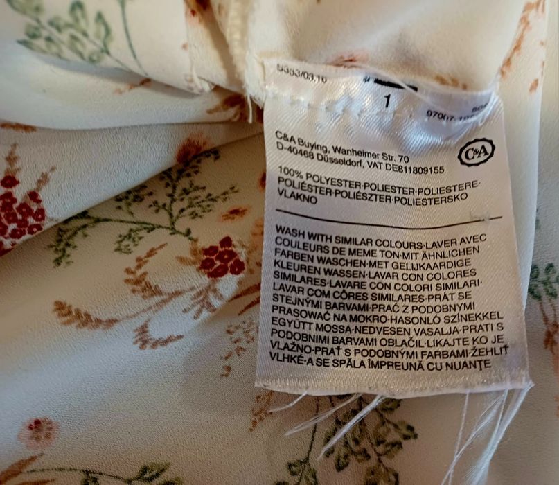 Bluza usoara, cu mâneci ample de printesa, C&A, marimea 40 / M