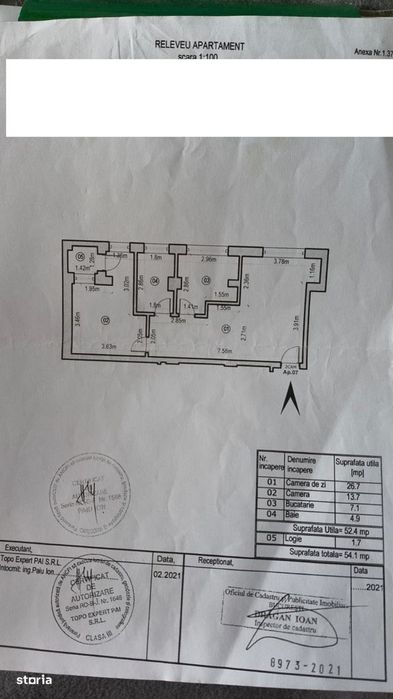 Vanzare-2 camere-2/3-Prel Ghencea-Ghindari-2021-loc parcare-86000E