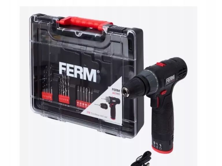 Mașină de găurit fără fir Ferm cu baterie FERM AX Power de 12V CDM1189