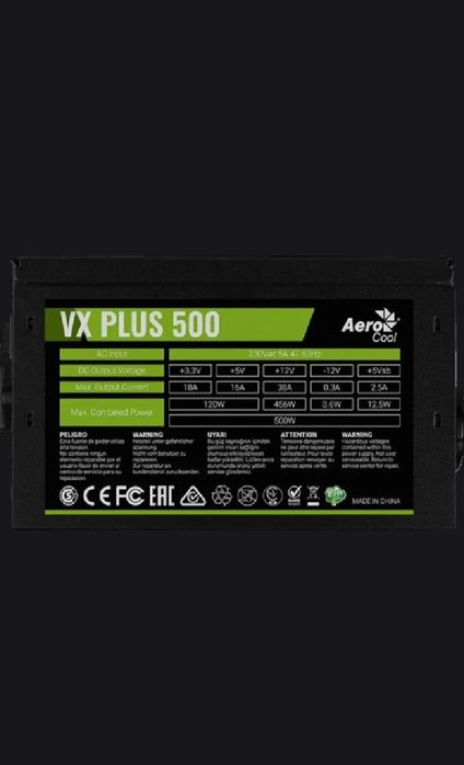 Блок питания Vx Plus 500 "Aero Cool"