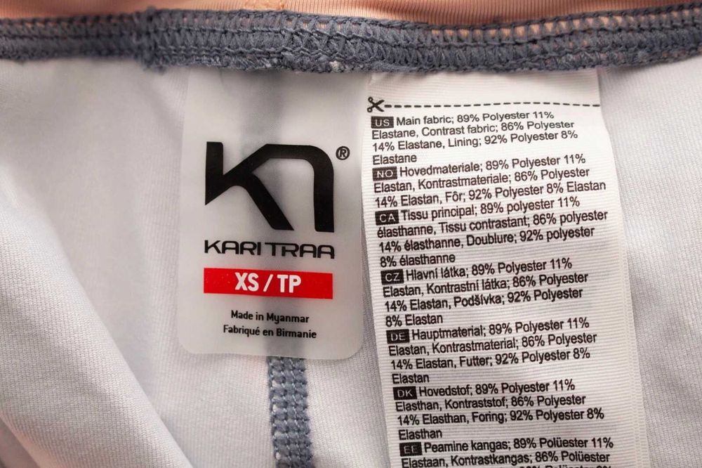 Kari Traa дамски клин сив цветя за фитнес спорт термо бельо XS