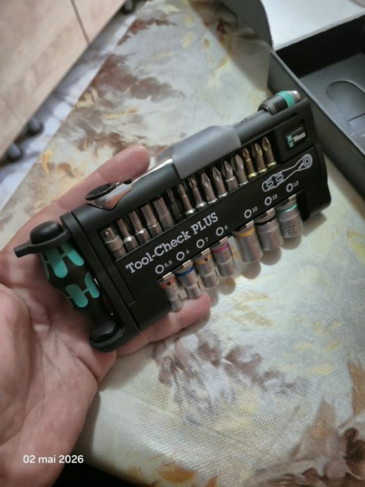 Wera 39 Piece Tool-Check Plus Ratchet Metric Tool Socket Bit Set 1/4" Drive