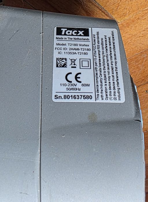 Trainer ciclism TACX Vortex Smart T2180, BT, ANT+