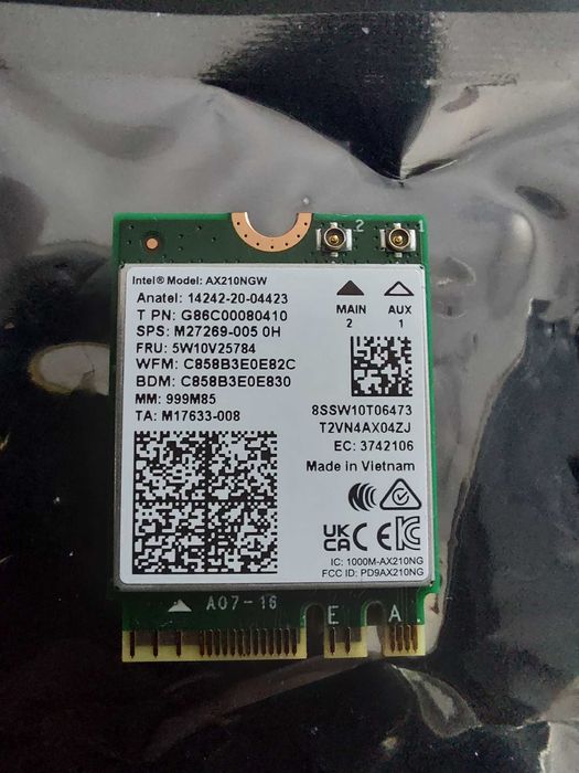 Placa de retea Wi-Fi6e, Intel AX200NGW, MediaTek MT7902