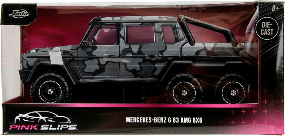 Macheta Mercedes-Benz G63 AMG 6×6 1:24 Jada Toys Pink Slips