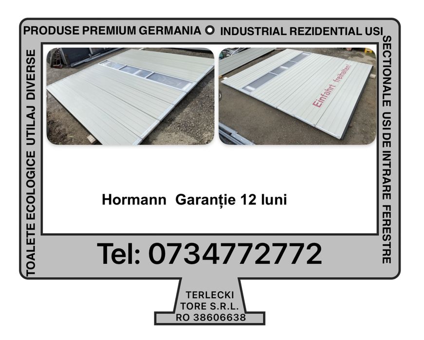 USA SECTIONALA INDUSTRIALA  Hormann poarta garaj H 458 x L354 GARANTIE