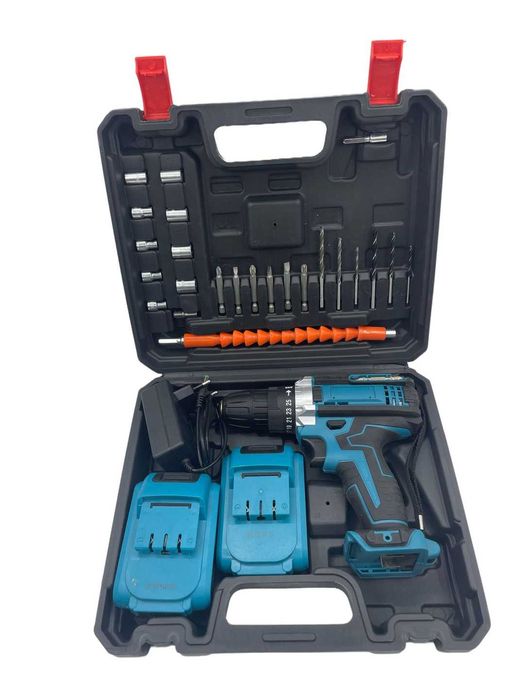 Оптом Дрель аккумуляторная, с кейсом + набор бит