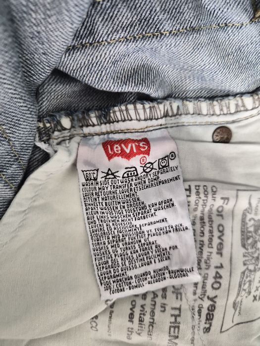 Blugi Regular Fit 501 Levi's distressed albastru deschis jeans