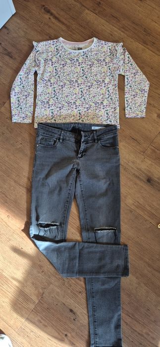 Set blugi și bluză fetiță