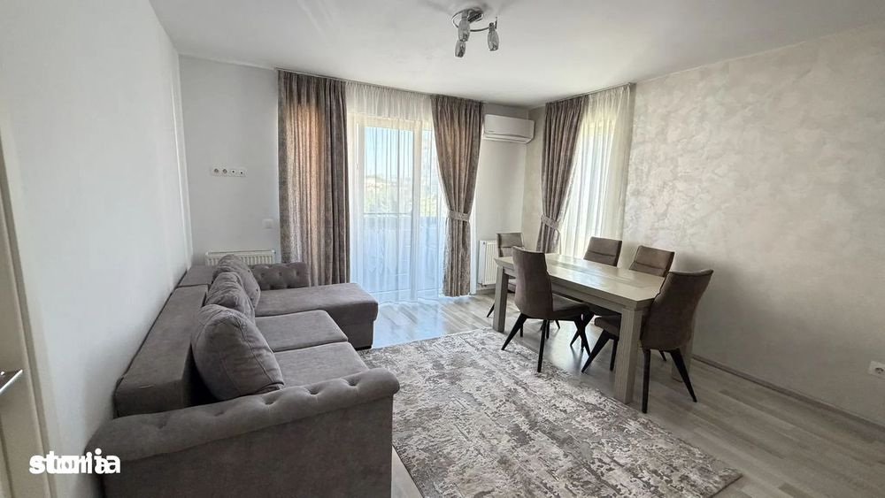 Apartament 2,5  camere, mobilat cu 2 balcoane