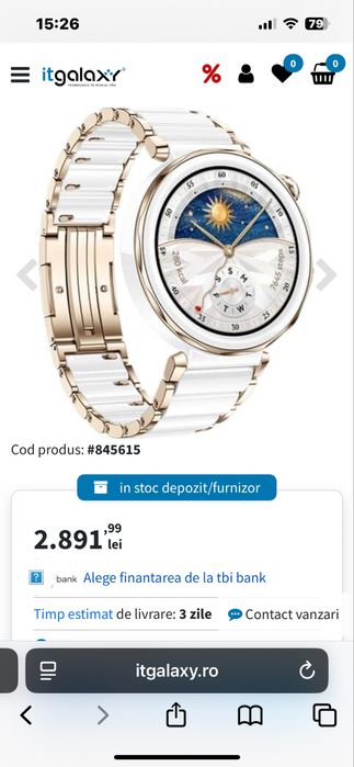 Smartwatch Huawei GT 5 PRO Gps Andoid/ Ios, ceramic titanium 42 mm