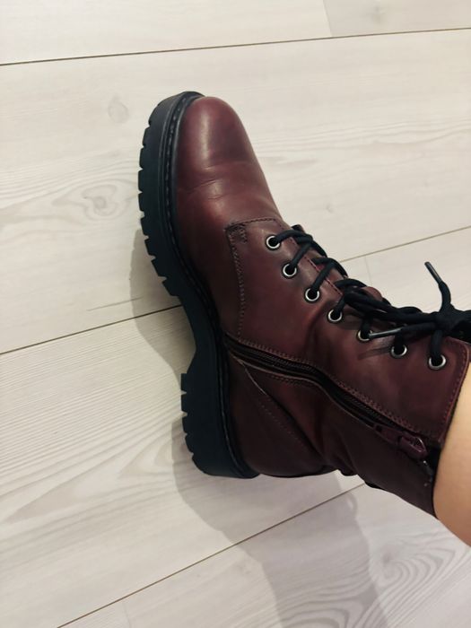 Ghete Geox piele bordeaux