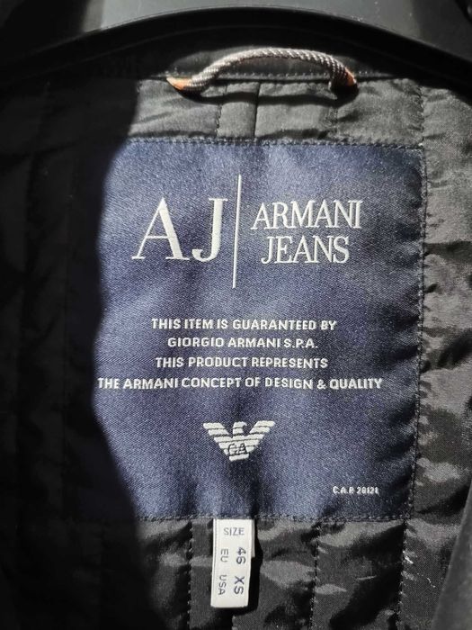 Pardesiu Armani Jeans Men'S Trench Coat Size SX but fits S and M