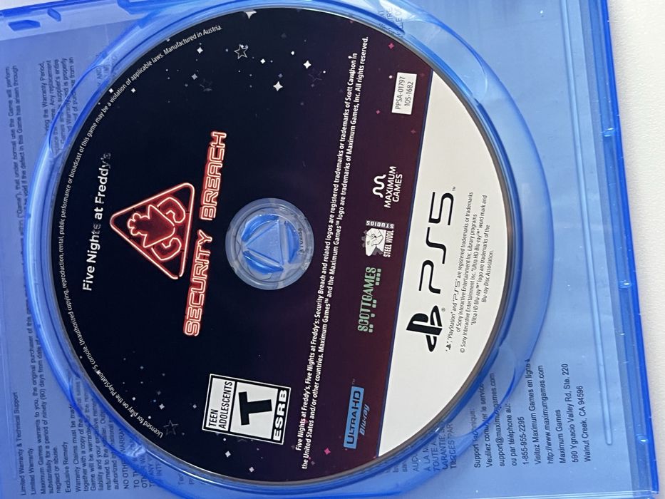 Продам диск Five Nights at Freddy's: Security Breach на PS5