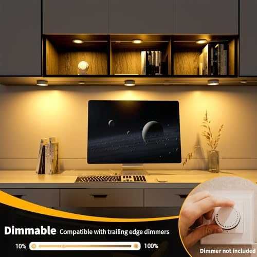 LED шкаф осветление 750 лумена, топла бяла светлина, комплект 3 лампи