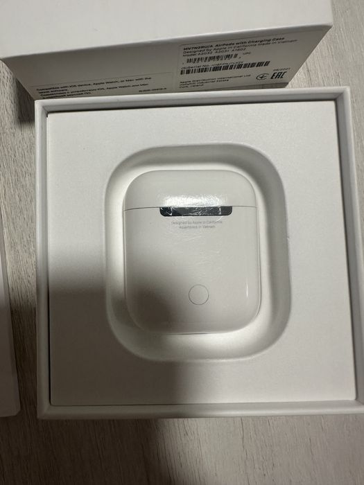 Безжични слушалки Apple - AirPods2 with Charging Case, TWS, бели