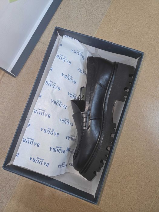 Нови Обувки Естествена Кожа Badura C-AYA-25050PBA - Лоуфъри