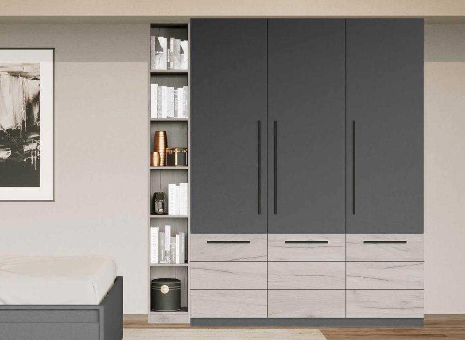 Dulap 1.79m Noce Gri - Transport Gratuit in 4-10 zile