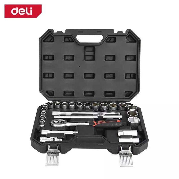 Комбиниран комплект Deli EDQ43025 (25 части, 1/2″)