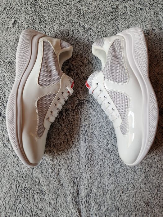 Prada cups albi noi marime 43