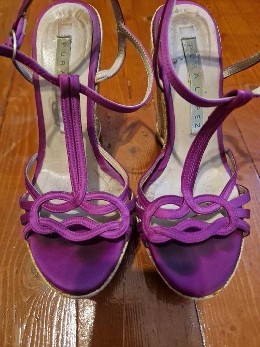 Sandale cu platforma impletita si talpa stil espadril