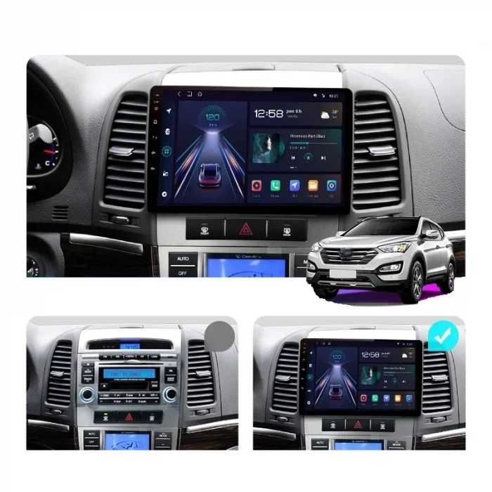 Navigatie Android Hyundai Santa Fe , Carplay si Android auto + Camera