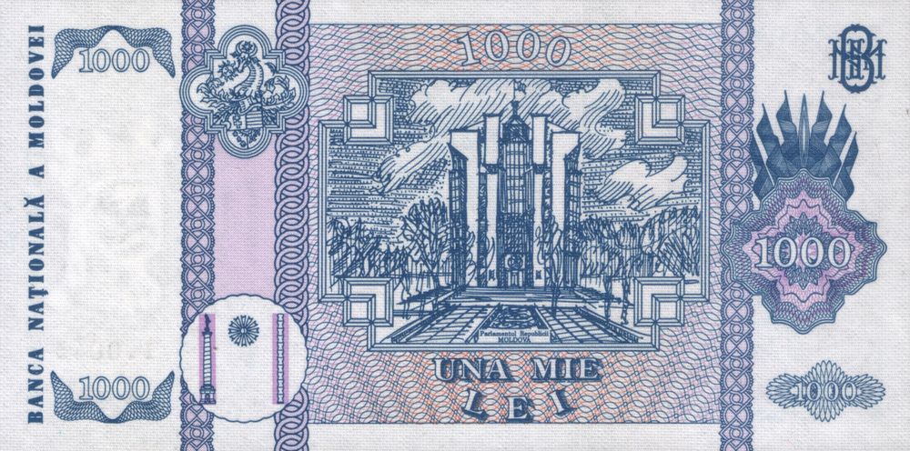 Bancnota de 1000 de lei circulanta în Moldova
