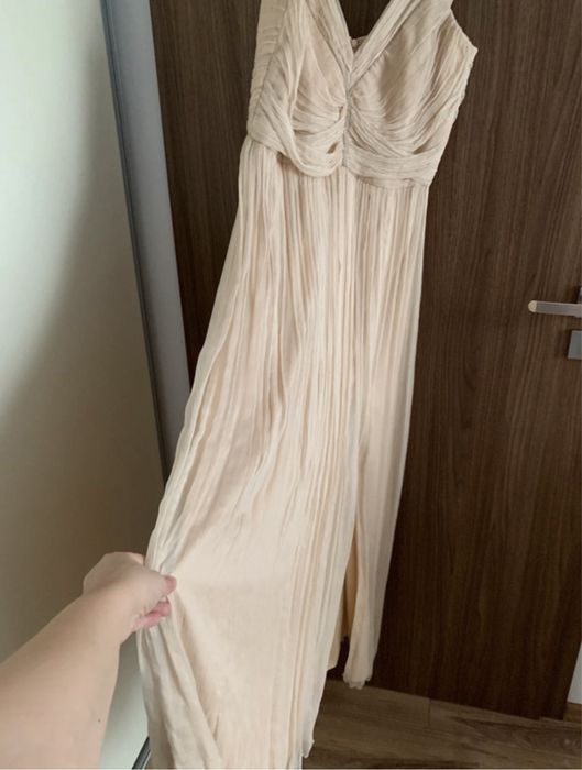 Rochie ginette matase naturala plisata