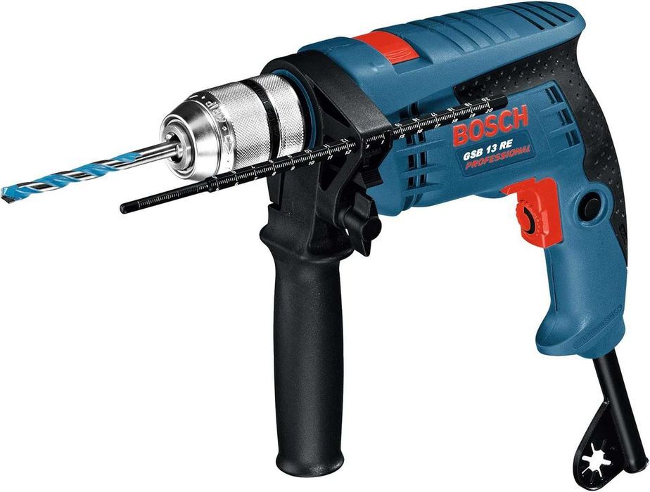 Bormasina de gaurit cu percutie Bosch - masina GSB 13 RE, 600 W, mandrina rapida, 13 mm, turatie reglabila