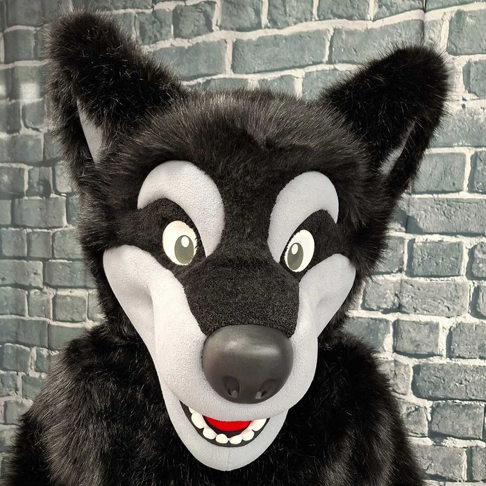 Costum mascotă lup adult profesional pentru evenimente și petreceri