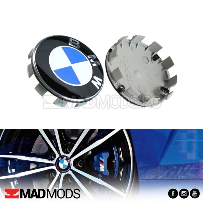 Set 4 capacele jante BMW 68mm, 60mm, 56mm Seria 1 2 3 4 5 6 7 8 X i