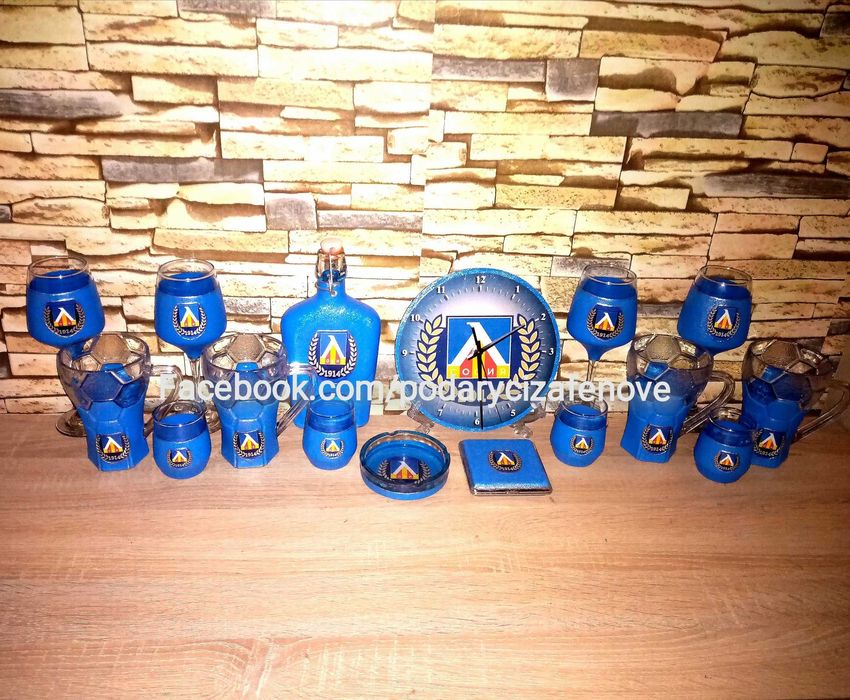 Подарък за фен на "ЛЕВСКИ"- Ръчно декорирана бутилка