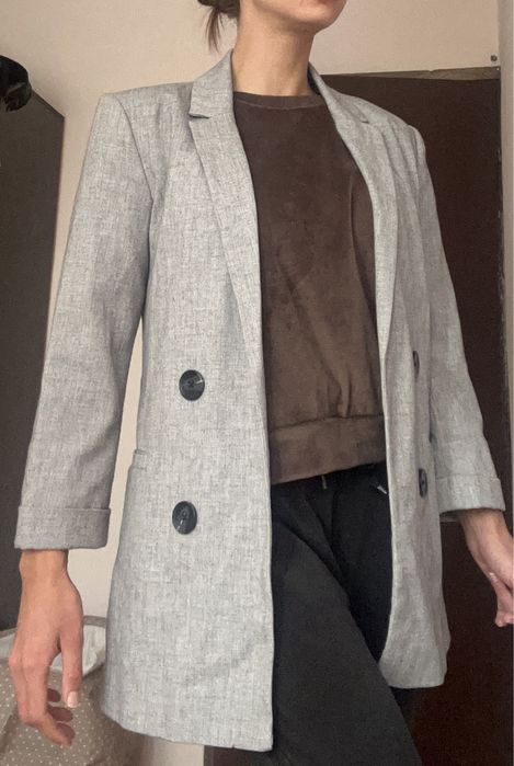 Сиво Сако Bershka