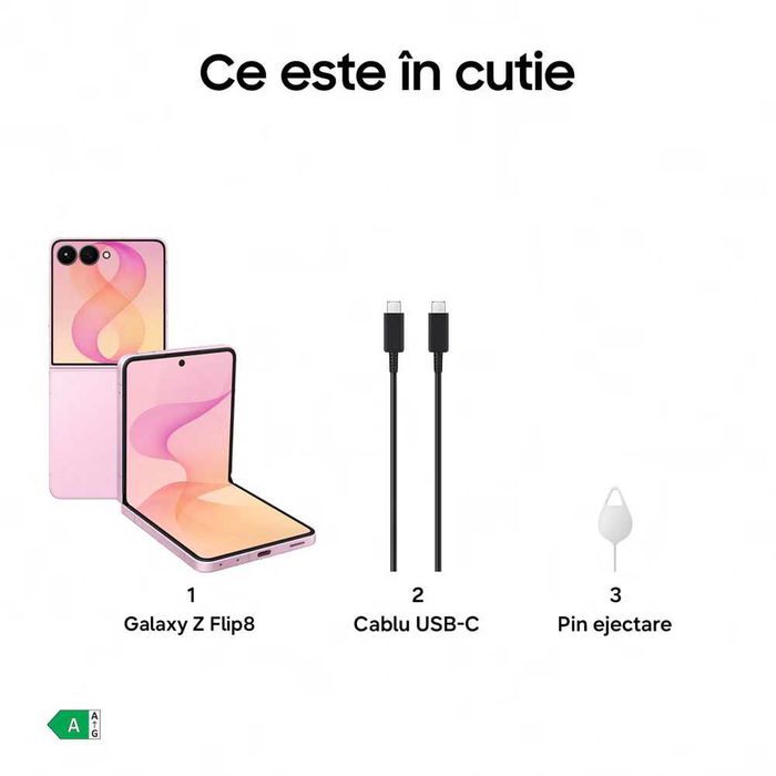 Samsung Z Flip 8 Pink - 512GB / 12GB RAM - Sigilat, Garantie