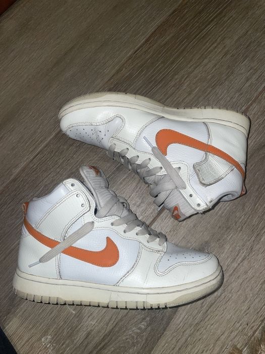 dunk uri high alb si portocaliu