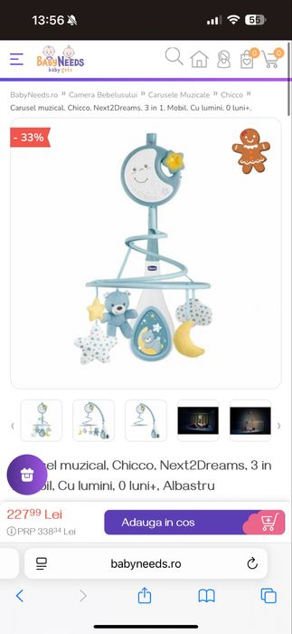 Carusel Chicco Albastru