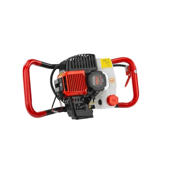 Motoburghiu de pamant pe benzina cu 3 burghie, motor in 2 timpi, 6 CP,