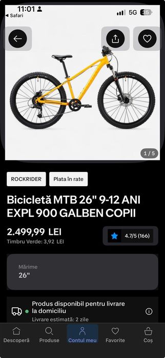 Bicicleta MTB  EXPL500 / 27,5 "S/M +MTB  EXPL900/26"