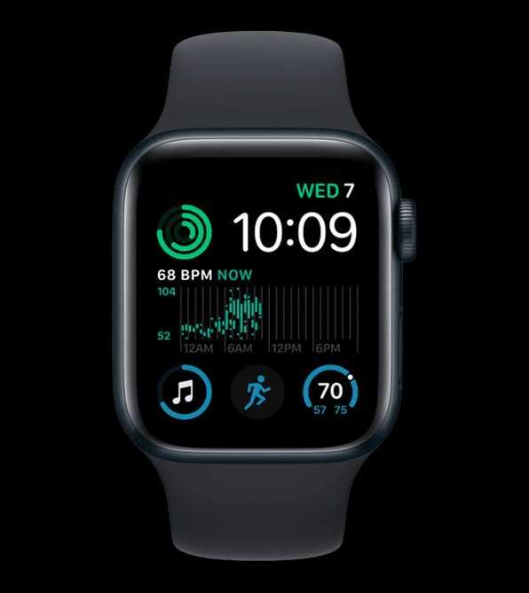 Смарт часы Apple Watch SE GPS 44mm   Midnight Sport Band - M/L