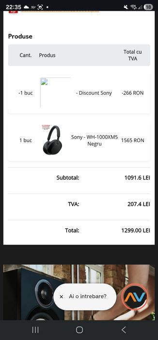 SONY WH-1000XM5 Casti over ear