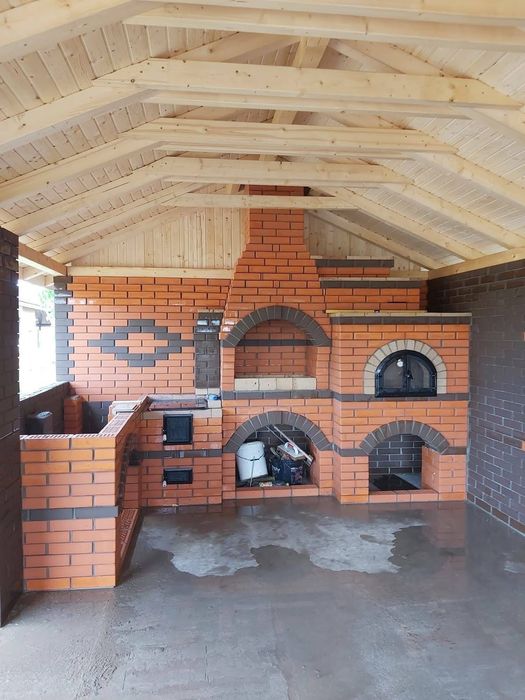 Construcții grătar rustic de grădină