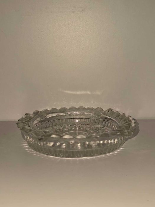 Комплект бутилка за ракия и пепелник стъклени