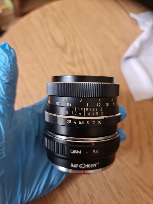 Обектив Carl Zeiss Planar 50mm f1.8 + адаптер QBM